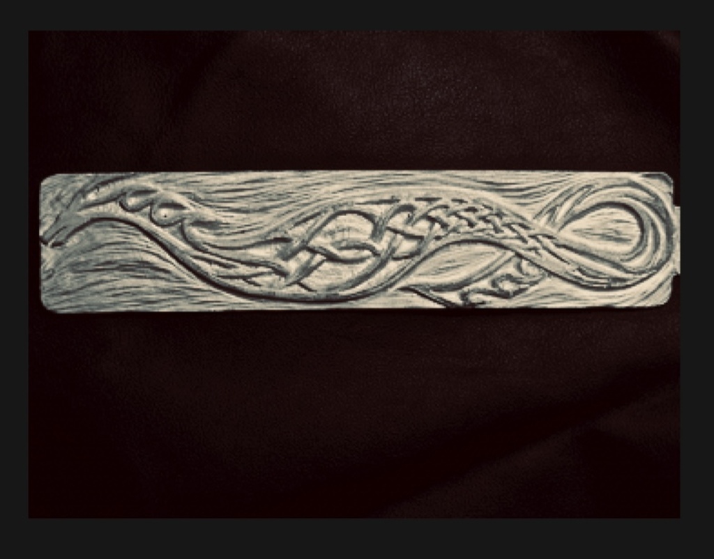 The Water Dragon design was carved out of jewellers wax ...