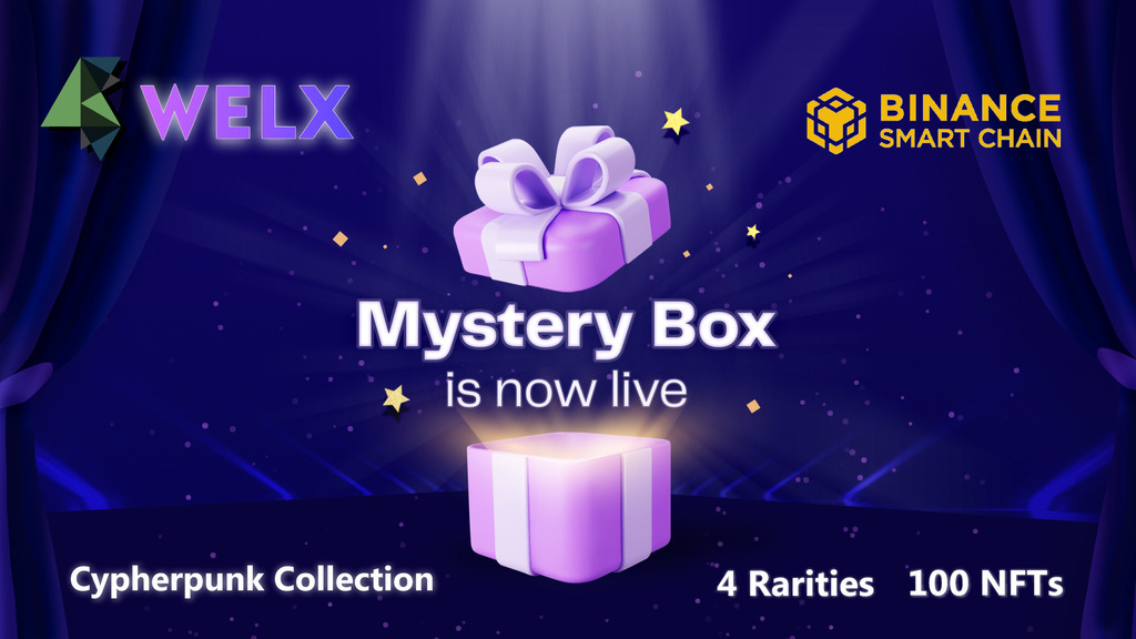 AI caption: welix mystery box is now live, banner