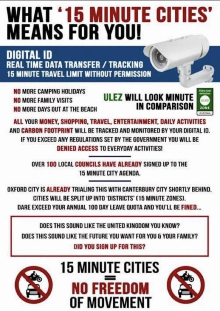 AI caption: what 15 minute cities means for you, poster