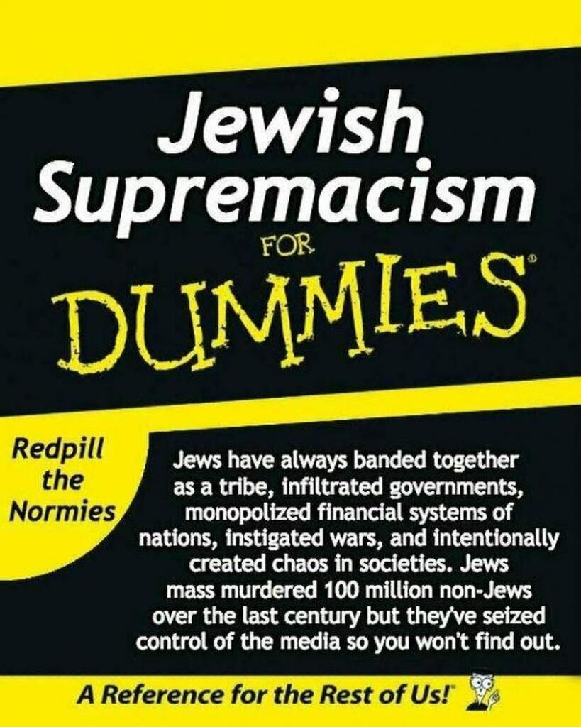 AI caption: jewish supremacist for dummies, black and white