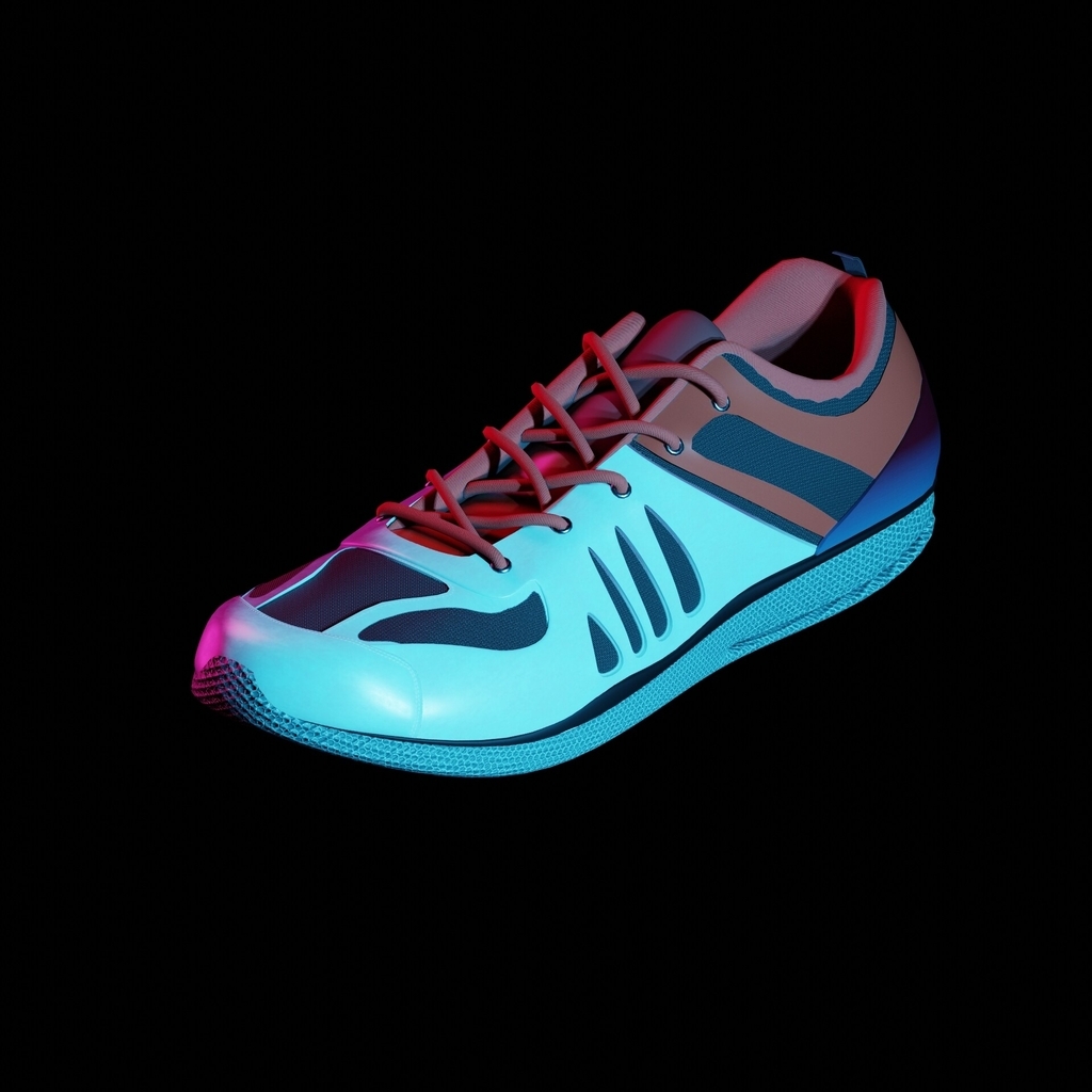 AI caption: nike running shoe 3d model, 3d