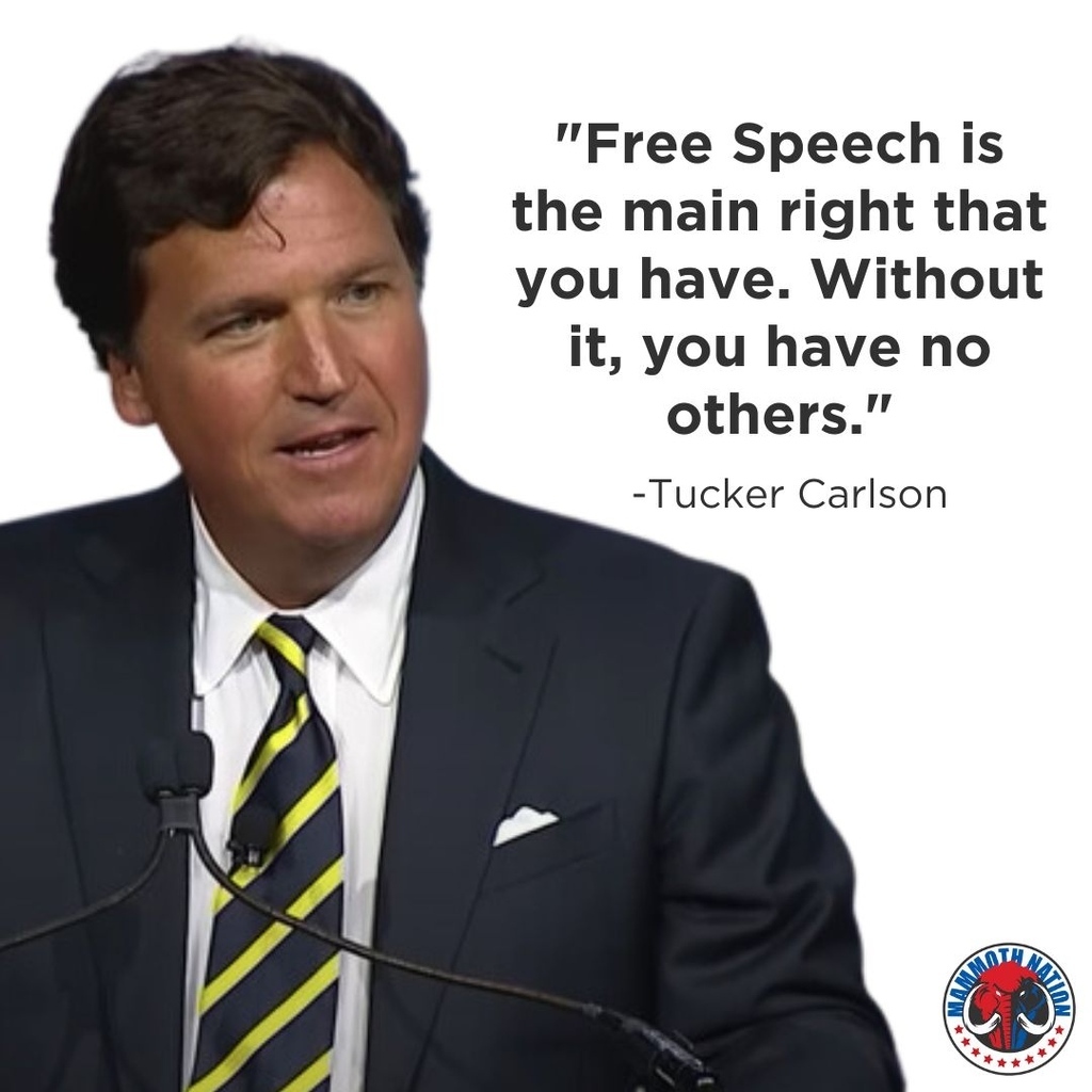 AI caption: free speech is the main right without you have no right, a black and white image