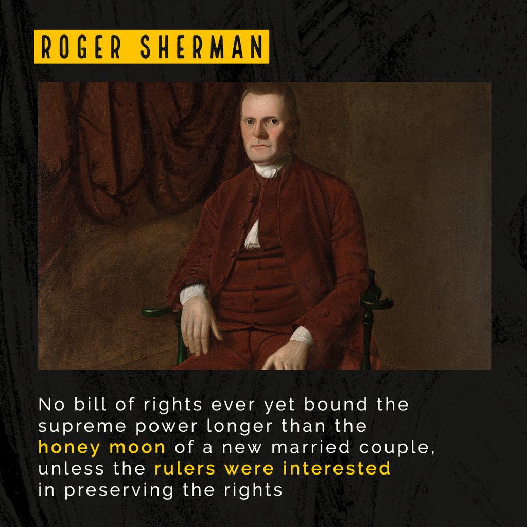 AI caption: roger sherman's bill of rights, portrait