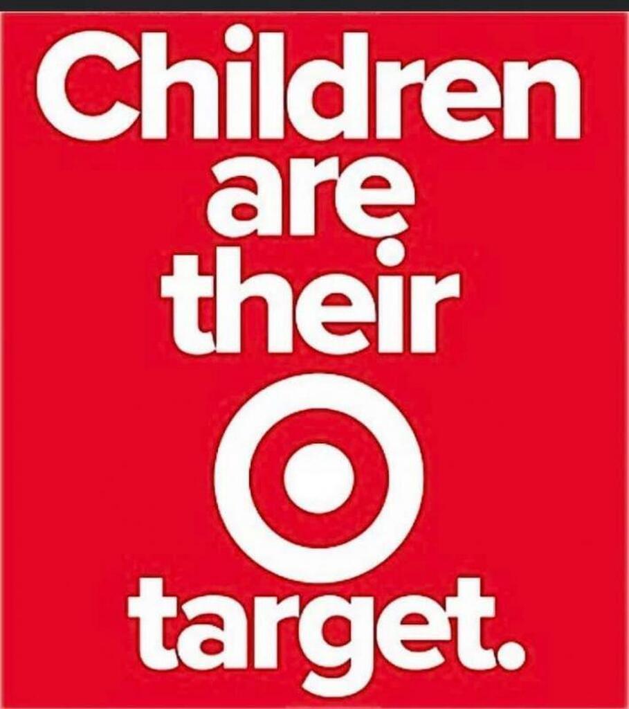 AI caption: children are their target, a poster