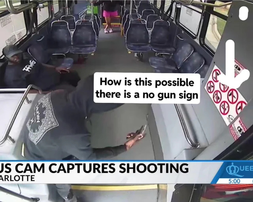 AI caption: a man is sitting on a bus with a gun, news