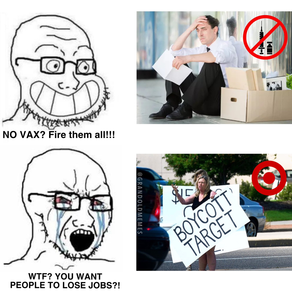 AI caption: a picture of a man with a sign saying no vapes fire them all, meme