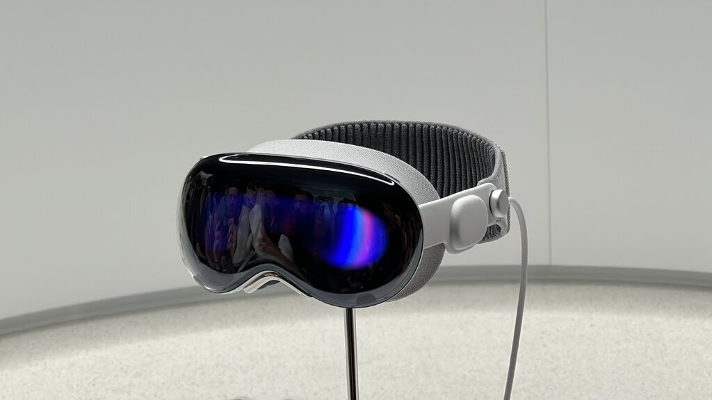AI caption: a pair of ski goggles on a stand, 3d