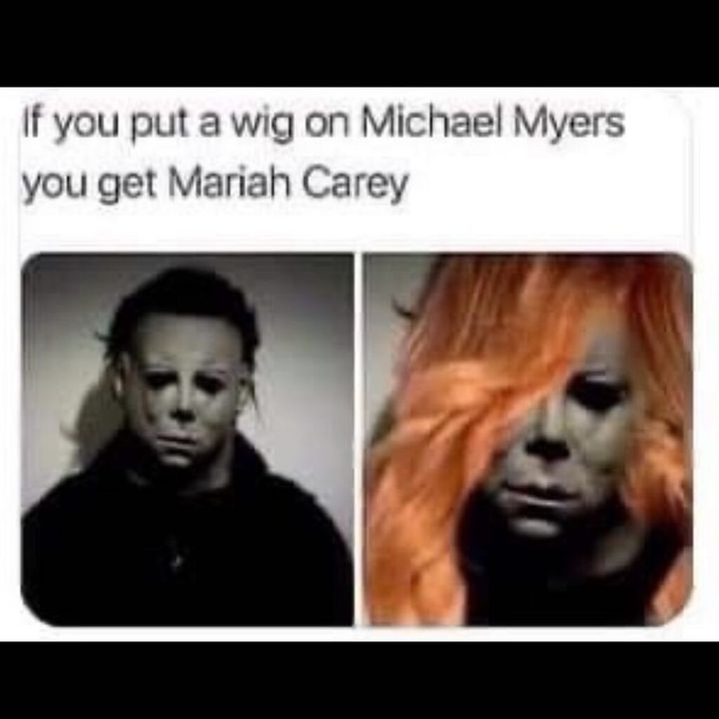 AI caption: a picture of michael myers with a wig on him and a red hair, comic book