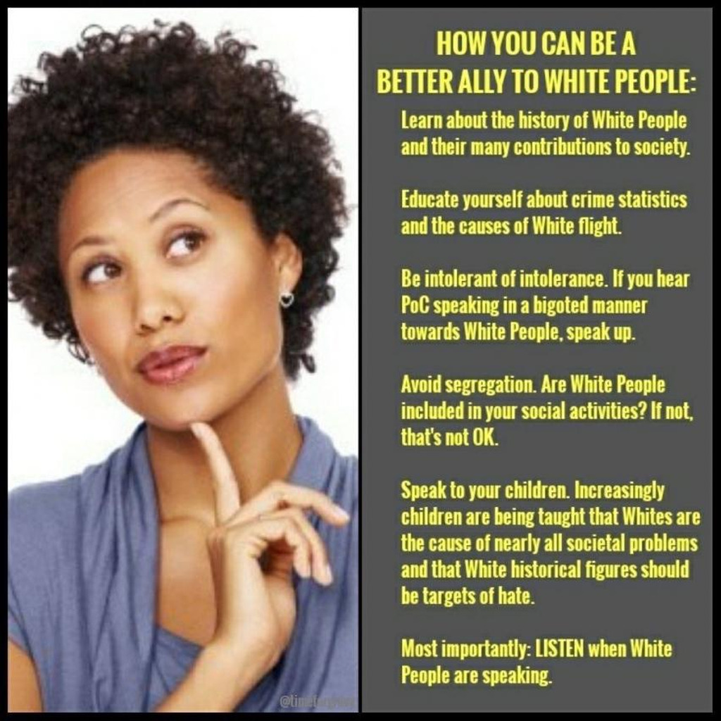 AI caption: a poster with the words how you can be a better white person, poster