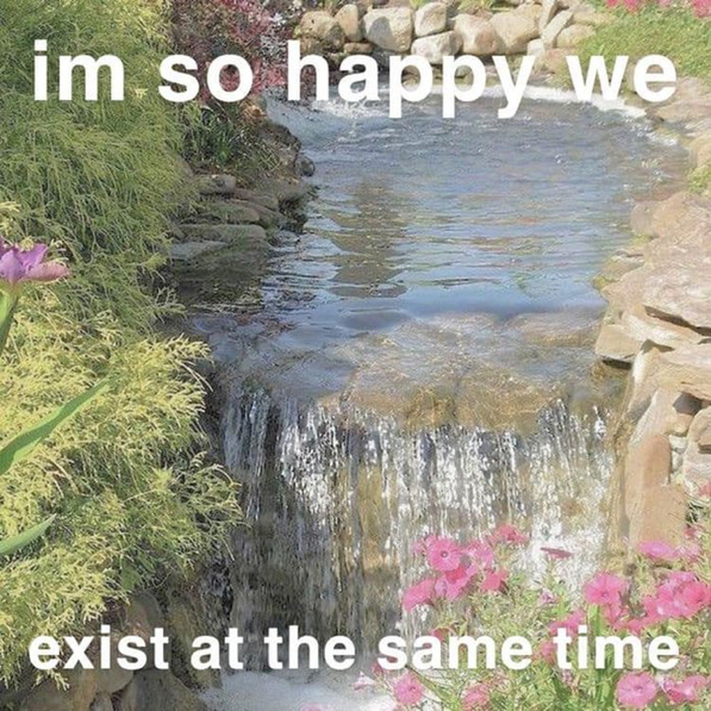 AI caption: i'm so happy we exist at the same time, watercolor