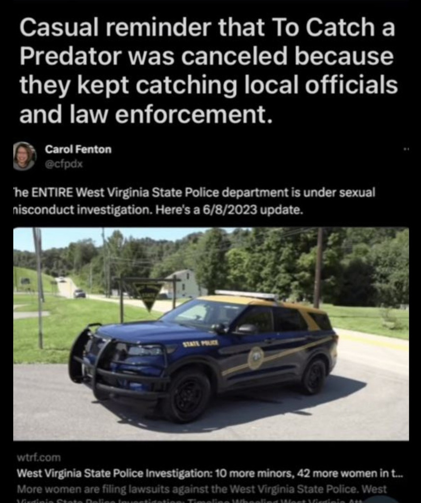 AI caption: a police car with a police officer on it, news