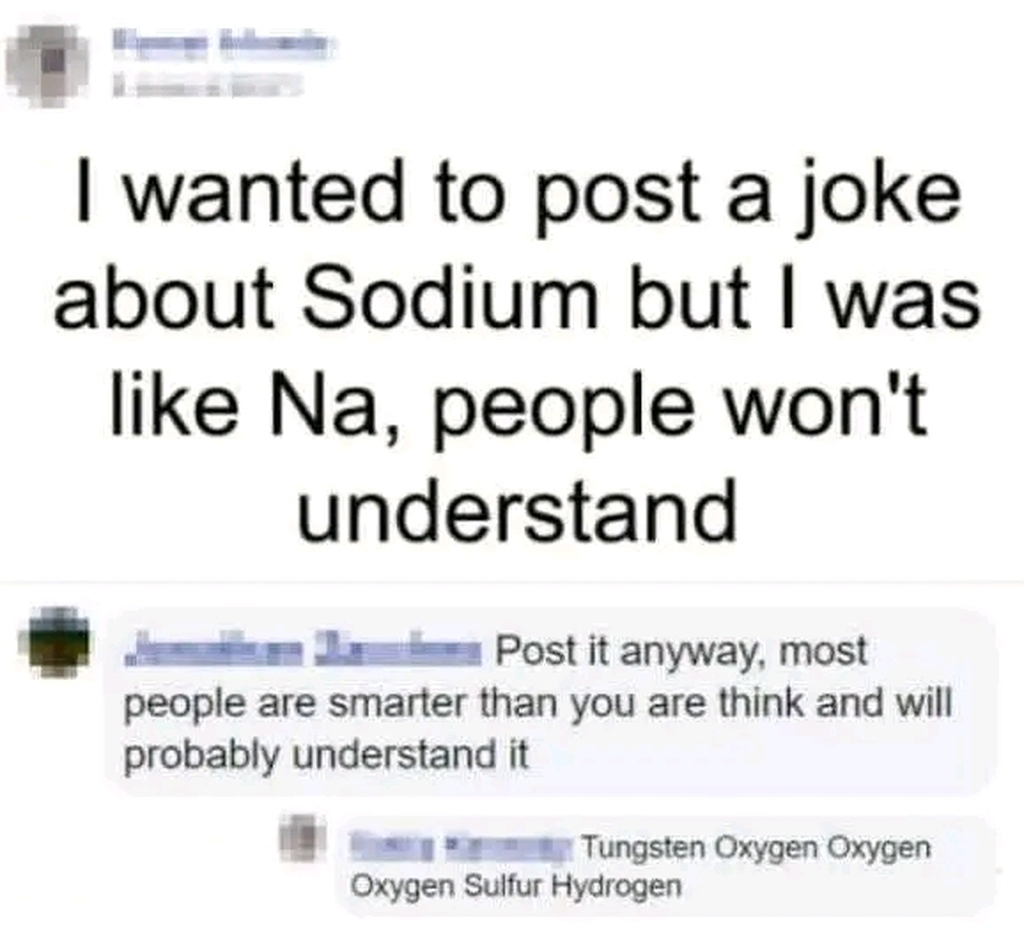 AI caption: a group of people on facebook that are talking about sodium, text
