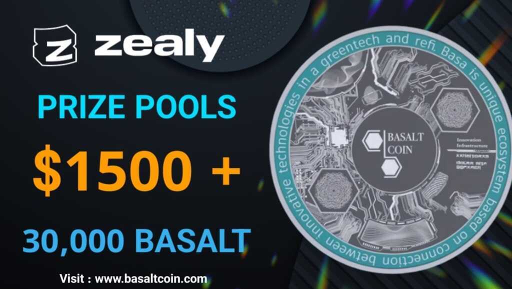 AI caption: zeally prize pools - 1500, 000 basalt, a coin