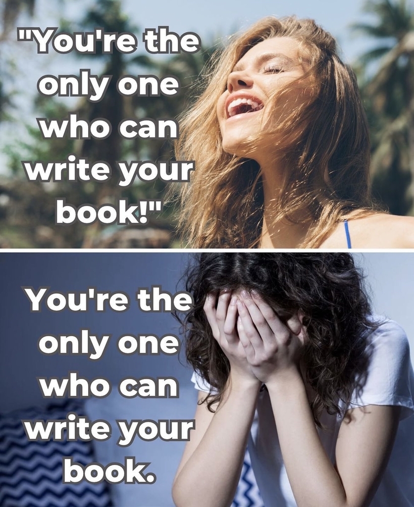 AI caption: you're the only one who can write your book, portrait