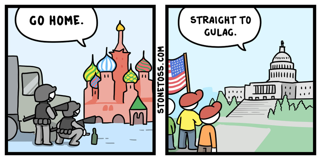 AI caption: a comic strip about the russians and the us, comic strip