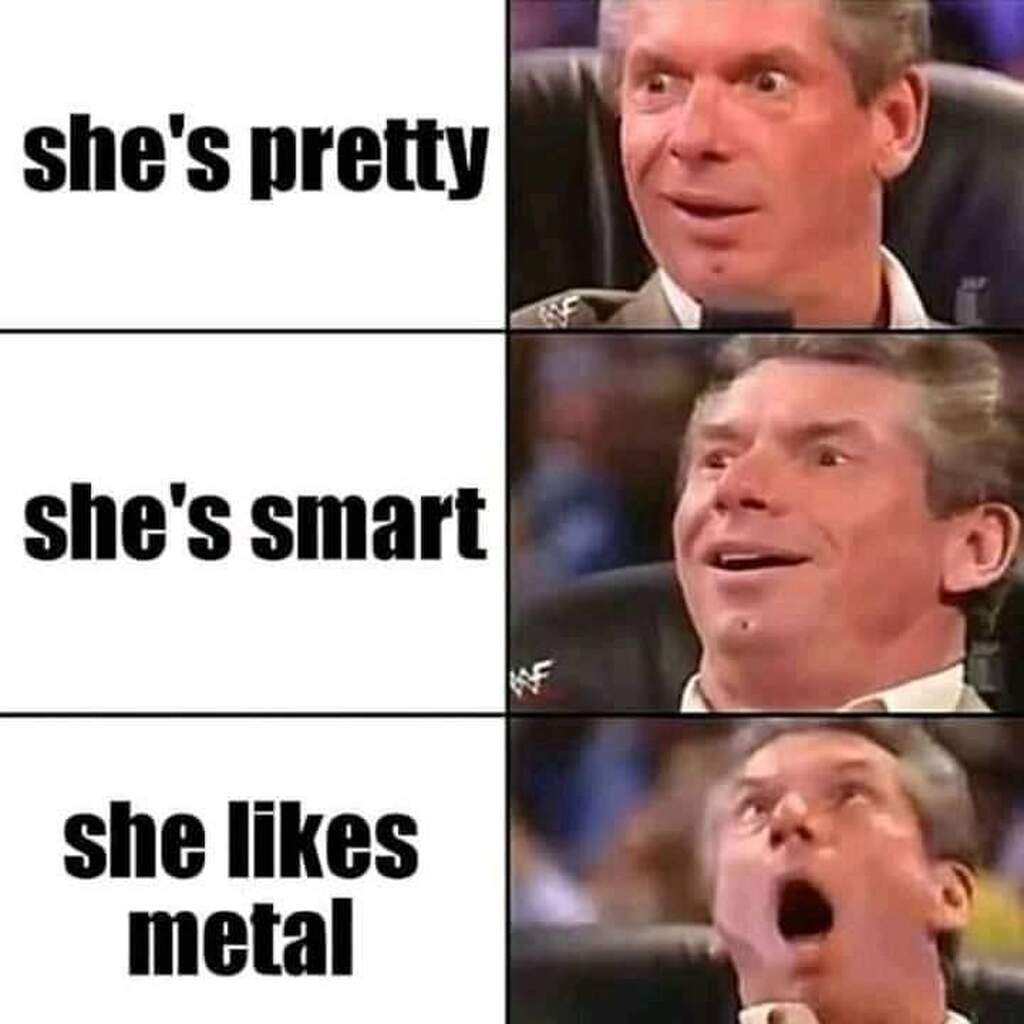 AI caption: she's pretty she's smart she likes metal, meme
