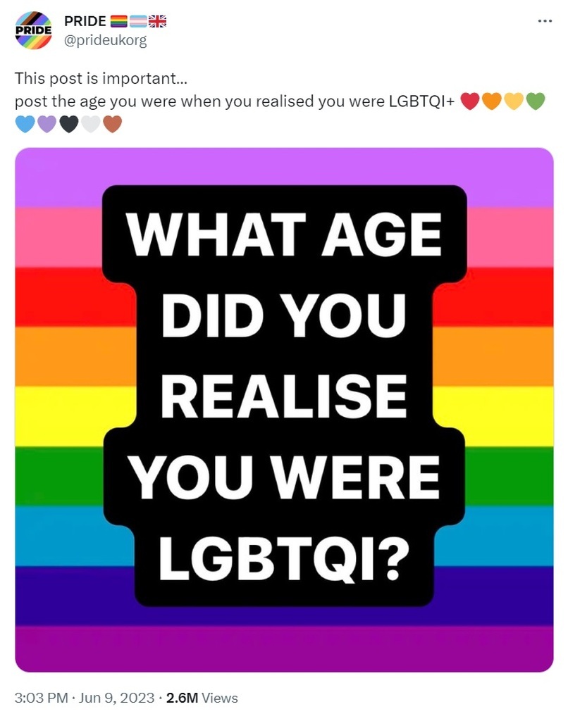 AI caption: what age did you realize you were lgbtq?, a rainbow