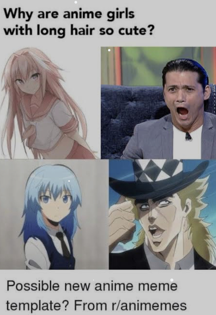 AI caption: why are anime girls with long hair cute, anime