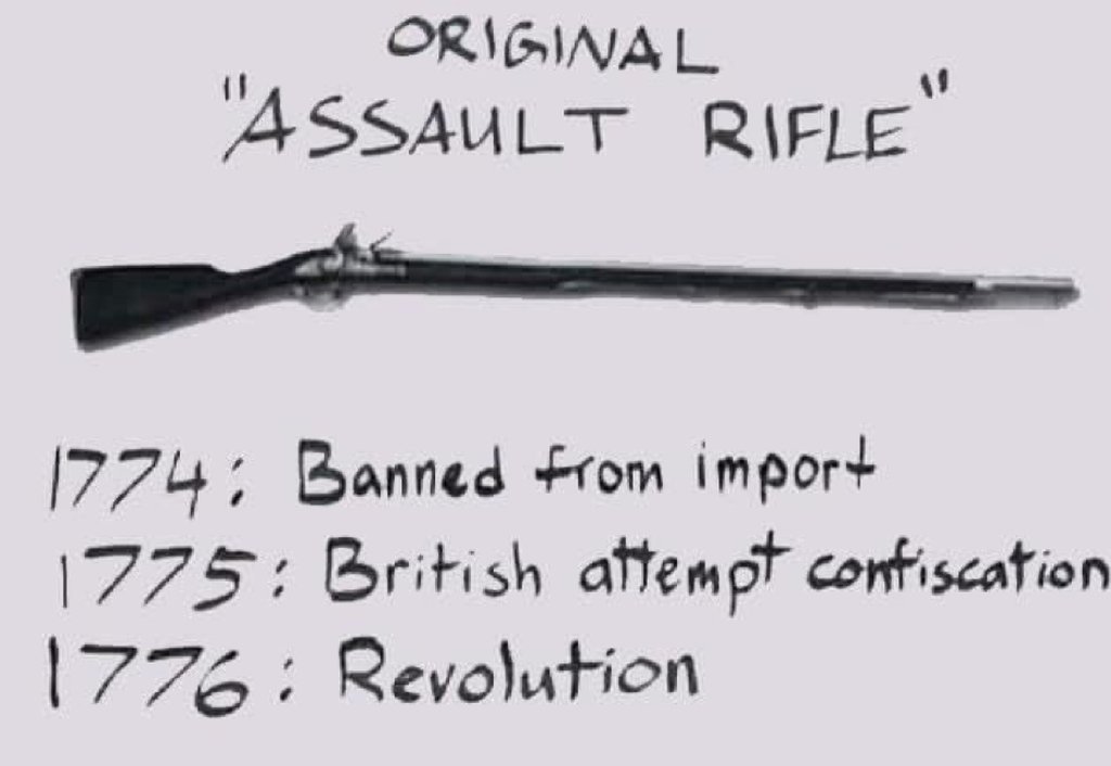 AI caption: the original assault rifle, graphic design