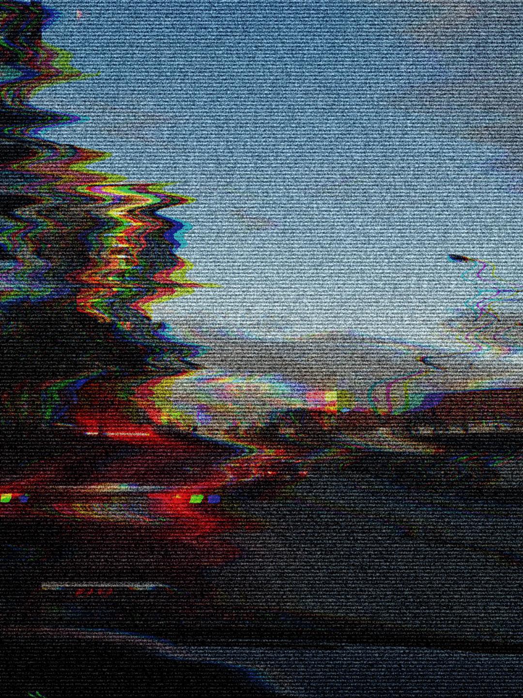AI caption: a blurry image of a car driving down the road, blurry