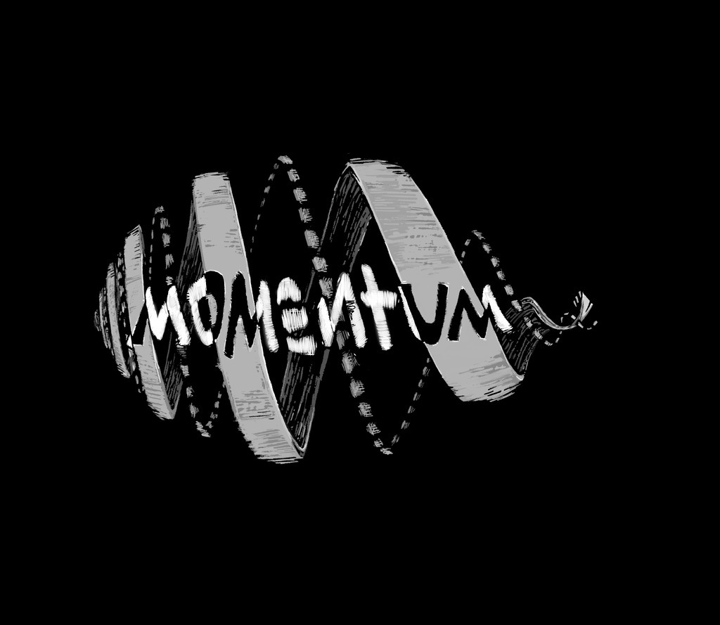 AI caption: momentum men's t-shirt by sassy sassy's artist shop, black and white