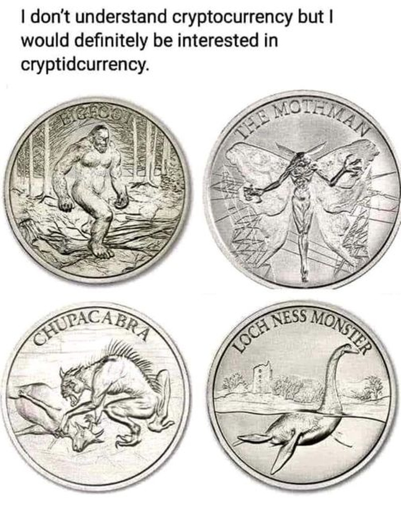 AI caption: a set of coins with the words, i don't understand crypt currency but i would definitely be interested in cryptocurrency, comic book