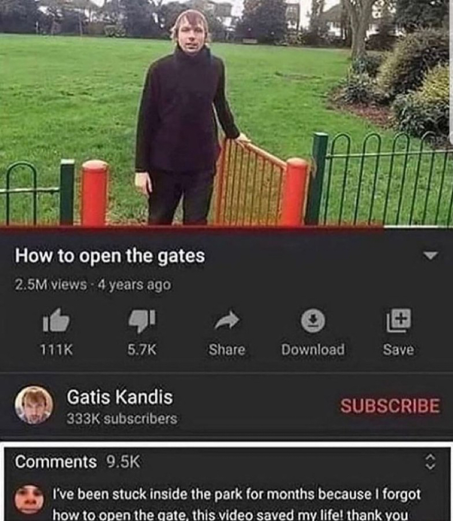 AI caption: a man is standing in front of a gate, ad