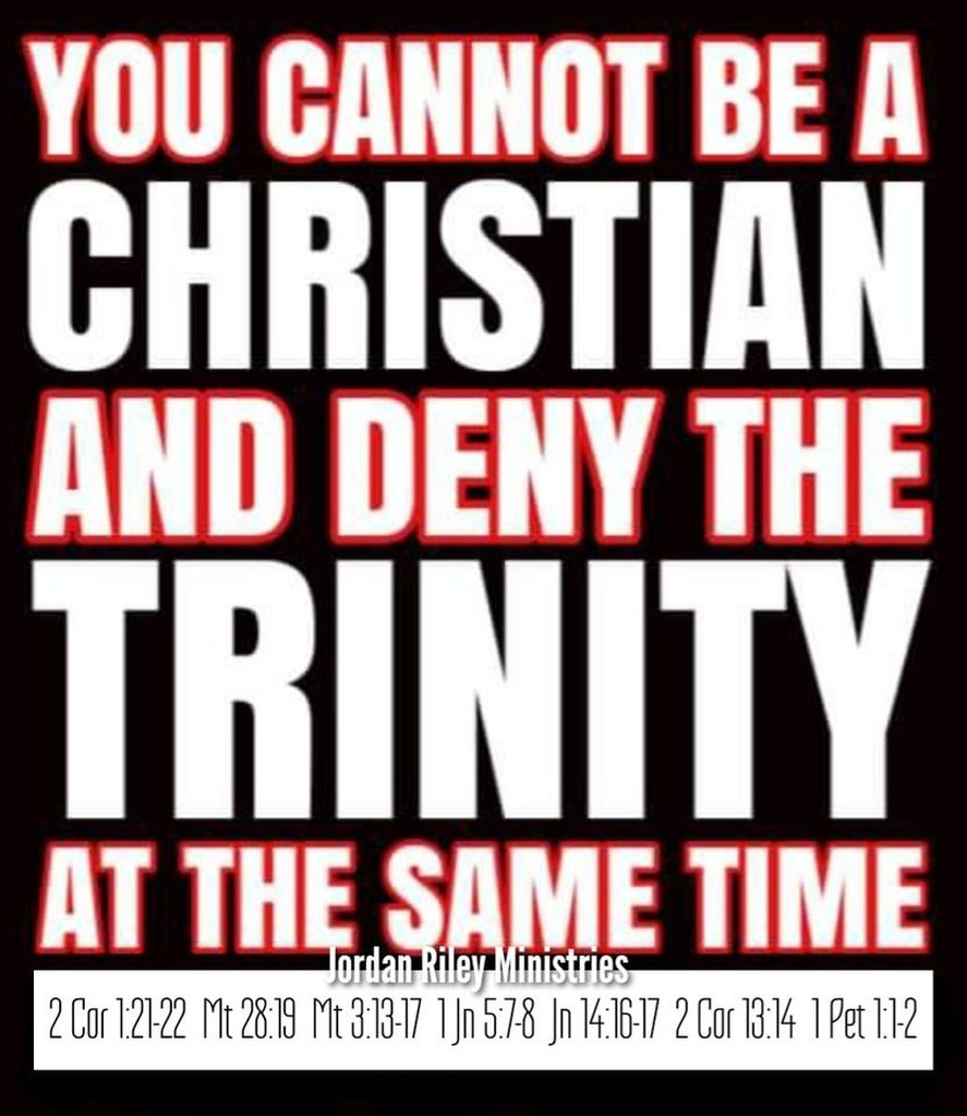 AI caption: you cannot be a christian and deny the trinity at the same time, black and white
