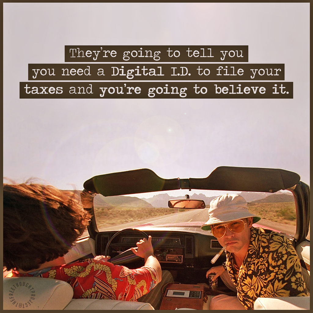 AI caption: a man in a car with a quote saying you need a digital file for your taxes and you're going to believe it, a black and white image