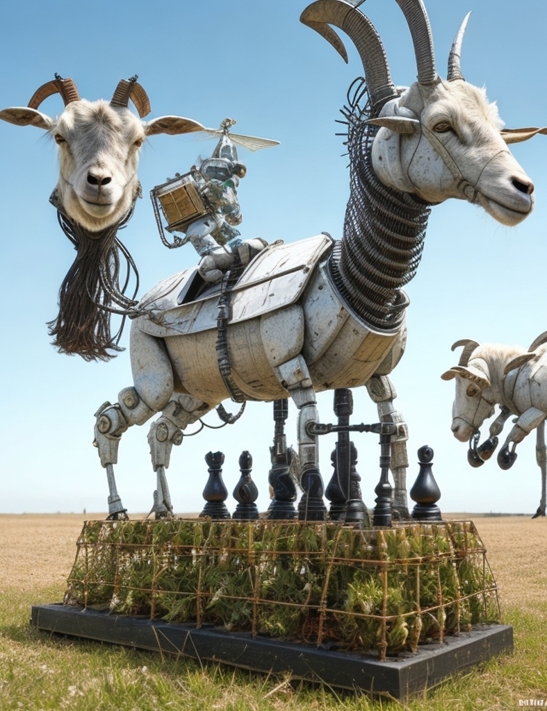 AI caption: a statue of a goat and a robot on top of it, 3d rendering a goat and a beehive in the desert, the goat is a symbol of a savage animal, adobe illustrator a sculpture of goats and chess pieces, the goats are a bit too large, the chess pieces are a ram, comic book a statue of a goat and a robot on top of it, the goats are not real, 3d rendering a goat and a beehive in the desert, the goat is a symbol of a savage animal, adobe illustrator a sculpture of goats and chess pieces, the goats are a bit too large, sculpture a robot with a gun and a chess board, the chess pieces are a ram, comic book a statue of a goat and a robot on top of it, the goats are not real, 3d rendering a goat and a beehive in the desert, the goat is a symbol of a savage animal, adobe illustrator a sculpture of goats and chess pieces, the goats are a bit too large, sculpture a robot with a gun and a chess board, the chess pieces are a ram, comic book a statue of a goat and a robot on top of it, the goats are not real, 3d rendering a goat and a beehive in the desert, the goat is a symbol of a savage animal, adobe illustrator a sculpture of goats and chess pieces, the goats are a bit too large, sculpture a robot with a gun and a chess board, the chess pieces are a ram, comic book a statue of a goat and a robot on top of it, the goats are not real, 3d rendering a goat and a beehive in the desert, the goat is a symbol of a savage animal, adobe illustrator a sculpture of goats and chess pieces, the goats are a bit too large, sculpture a robot with a gun and a chess board, the chess pieces are a ram, comic book a statue of a goat and a robot on top of it, the goats are not real, 3d rendering a goat and a beehive in the desert, the goat is a symbol of a savage animal, adobe illustrator a sculpture of goats and chess pieces, the goats are a bit too large, sculpture a robot with a gun and a chess board, the chess pieces are a ram, comic book a statue of a goat and a robot on top of it, the goats are not real, 3d rendering a goat and a beehive in the desert, the goat is a symbol of a savage animal, adobe illustrator a sculpture of goats and chess pieces, the goats are a bit too large, sculpture a robot with a gun and a chess board, the chess pieces are a ram, comic book a statue of a goat and a robot on top of it, the goats are not real, 3d rendering a goat and a beehive in the desert, the goat is a symbol of a savage animal, adobe illustrator a sculpture of goats and chess pieces, the goats are a bit too large, sculpture a robot with a gun and a chess board, the chess pieces are a ram, comic book a statue of a goat and a robot on top of it, the goats are not real, 3d rendering a goat and a beehive in the desert, the goat is a symbol of a savage animal, adobe illustrator a sculpture of goats and chess pieces, the goats are a bit too large, sculpture a robot with a gun and a chess board, the chess pieces are a ram, comic book a statue of a goat and a robot on top of it, the goats are not real, 3d rendering a goat and a beehive in the desert, the goat is a symbol of a savage animal, adobe illustrator a sculpture of goats and chess pieces, the goats are a bit too large, sculpture a robot with a gun and a chess board, the chess pieces are a ram, comic book a statue of a goat and a robot on top of it, the goats are not real, 3d rendering a goat and a beehive in the desert, the goat is a symbol of a savage animal, adobe illustrator a sculpture of goats and chess pieces, the goats are a bit too large, sculpture a robot with a gun and a chess board, the chess pieces are a ram, comic book a statue of a goat and a robot on top of it, the goats are not real, 3d rendering a goat and a beehive in the desert, the goat is a symbol of a savage animal, adobe illustrator a sculpture of goats and chess pieces, the goats are a bit too large, sculpture a robot with a gun and a chess board, the chess pieces are a ram, comic book a statue of a goat and a robot on top of it, the goats are not real, 3d rendering a goat and a beehive in the desert, the goat is a symbol of a savage animal, adobe illustrator a sculpture of goats and chess pieces, the goats are a bit too large, sculpture a robot with a gun and a chess board, the chess pieces are a ram, comic book a statue of a goat and a robot on top of it, the goats are not real, 3d rendering a goat and a beehive in the desert, the goat is a symbol of a savage animal, adobe illustrator a sculpture of goats and chess pieces, the goats are a bit too large, sculpture a robot with a gun and a chess board, the chess pieces are a ram, comic book a statue of a goat and a robot on top of it, the goats are not real, 3d rendering a goat and a beehive in the desert, the goat is a symbol of a savage animal, adobe illustrator a sculpture of goats and chess pieces, the goats are a bit too large, sculpture a robot with a gun and a chess board, the chess pieces are a ram, comic book a statue of a goat and a robot on top of it, the goats are not real, 3d rendering a goat and a beehive in the desert, the goat is a symbol of a savage animal, adobe illustrator a sculpture of goats and chess pieces, the goats are a bit too large, sculpture a robot with a gun and a chess board, the chess pieces are a ram, comic book a statue of a goat and a robot on top of it, the goats are not real, 3d rendering a goat and a beehive in the desert, the goat is a symbol of a savage animal, adobe illustrator a sculpture of goats and chess pieces, the goats are a bit too large, sculpture a robot with a gun and a chess board, the chess pieces are a ram, comic book a statue of a goat and a robot on top of it, the goats are not real, 3d rendering a goat and a beehive in the desert, the goat is a symbol of a savage animal, adobe illustrator a sculpture of goats and chess pieces, the goats are a bit too large, sculpture a robot with a gun and a chess board, the chess pieces are a ram, comic book a statue of a goat and a robot on top of it, the goats are not real, 3d rendering a goat and a beehive in the desert, the goat is a symbol of a savage animal, adobe illustrator a sculpture of goats and chess pieces, the goats are a bit too large, sculpture a robot with a gun and a chess board, the chess pieces are a ram, comic book a statue of a goat and a robot on top of it, the goats are not real, 3d rendering a goat and a beehive in the desert, the goat is a symbol of a savage animal, adobe illustrator a sculpture of goats and chess pieces, the goats are a bit too large, sculpture a robot with a gun and a chess board, the chess pieces are a ram, comic book a statue of a goat and a robot on top of it, the goats are not real, 3d rendering a goat and a beehive in the desert, the goat is a symbol of a savage animal, adobe illustrator a sculpture of goats and chess pieces, the goats are a bit too large, sculpture a robot with a gun and a chess board, the chess pieces are a ram, comic book a statue of a goat and a robot on top of it, the goats are not real, 3d rendering a goat and a beehive in the desert, the goat is a symbol of a savage animal, adobe illustrator a sculpture of goats and chess pieces, the goats are a bit too large, sculpture a robot with a gun and a chess board, the chess pieces are a ram, comic book a statue of a goat and a robot on top of it, the goats are not real, 3d rendering a goat and a beehive in the desert, the goat is a symbol of a savage animal, adobe illustrator a sculpture of goats and chess pieces, the goats are a bit too large, sculpture a robot with a gun and a chess board, the chess pieces are a ram, comic book a statue of a goat and a robot on top of it, the goats are not real, 3d rendering a goat and a beehive in the desert, the goat is a symbol of a savage animal, adobe illustrator a sculpture of goats and chess pieces, the goats are a bit too large, sculpture a robot with a gun and a chess board, the chess pieces are a ram, comic book a statue of a goat and a robot on top of it, the goats are not real, 3d rendering a goat and a beehive in the desert, the goat is a symbol of a savage animal, adobe illustrator a sculpture of goats and chess pieces, the goats are a bit too large, sculpture a robot with a gun and a chess board, the chess pieces are a ram, comic book a statue of a goat and a robot on top of it, the goats are not real, 3d rendering a goat and a beehive in the desert, the goat is a symbol of a savage animal, adobe illustrator a sculpture of goats and chess pieces, the goats are a bit too large, sculpture a robot with a gun and a chess board, the chess pieces are a ram, comic book a statue of a goat and a robot on top of it, the goats are not real, 3d rendering a goat and a beehive in the desert, the goat is a symbol of a savage animal, adobe illustrator a sculpture of goats and chess pieces, the goats are a bit too large, sculpture a robot with a gun and a chess board, the chess pieces are a ram, comic book a statue of a goat and a robot on top of it, the goats are not real, 3d rendering a goat and a beehive in the desert, the goat is a symbol of a savage animal, adobe illustrator a sculpture of goats and chess pieces, the goats are a bit too large, sculpture a robot with a gun and a chess board, the chess pieces are a ram, comic book a statue of a goat and a robot on top of it, the goats are not real, 3d rendering a goat and a beehive in the desert, the goat is a symbol of a savage animal, adobe illustrator a sculpture of goats and chess pieces, the goats are a bit too large, sculpture a robot with a gun and a chess board, the chess pieces are a ram, comic book a statue of a goat and a robot on top of it, the goats are not real, 3d rendering a goat and a beehive in the desert, the goat is a symbol of a savage animal, adobe illustrator a sculpture of goats and chess pieces, the goats are a bit too large, sculpture a robot with a gun and a chess board, the chess pieces are a ram, comic book a statue of a goat and a robot on top of it, the goats are not real, 3d rendering a goat and a beehive in the desert, the goat is a symbol of a savage animal, adobe illustrator a sculpture of goats and chess pieces, the goats are a bit too large, sculpture a robot with a gun and a chess board, the chess pieces are a ram, comic book a statue of a goat and a robot on top of it, the goats are not real, 3d rendering a goat and a beehive in the desert, the goat is a symbol of a savage animal, adobe illustrator a sculpture of goats and chess pieces, the goats are a bit too large, sculpture a robot with a gun and a chess board, the chess pieces are a ram, comic book a statue of a goat and a robot on top of it, the goats are not real, 3d rendering a goat and a beehive in the desert, the goat is a symbol of a savage animal, adobe illustrator a sculpture of goats and chess pieces, the goats are a bit too large, sculpture a robot with a gun and a chess board, the chess pieces are a ram, comic book a statue of a goat and a robot on top of it, the goats are not real, 3d rendering a goat and a beehive in the desert, the goat is a symbol of a savage animal, adobe illustrator a sculpture of goats and chess pieces, the goats are a bit too large, sculpture a robot with a gun and a chess board, the chess pieces are a ram, comic book a statue of a goat and a robot on top of it, the goats are not real, 3d rendering a goat and a beehive in the desert, the goat is a symbol of a savage animal, adobe illustrator a sculpture of goats and chess pieces, the goats are a bit too large, sculpture a robot with a gun and a chess board, the chess pieces are a ram, comic book a statue of a goat and a robot on top of it, the goats are not real, 3d rendering a goat and a beehive in the desert, the goat is a symbol of a savage animal, adobe illustrator a sculpture of goats and chess pieces, the goats are a bit too large, sculpture a robot with a gun and a chess board, the chess pieces are a ram, comic book a statue of a goat and a robot on top of it, the goats are not real, 3d rendering a goat and a beehive in the desert, the goat is a symbol of a savage animal, adobe illustrator a sculpture of goats and chess pieces, the goats are a bit too large, sculpture a robot with a gun and a chess board, the chess pieces are a ram, comic book a statue of a goat and a robot on top of it, the goats are not real, 3d rendering a goat and a beehive in the desert, the goat is a symbol of a savage animal, adobe illustrator a sculpture of goats and chess pieces, the goats are a bit too large, sculpture a robot with a gun and a chess board, the chess pieces are a ram, comic book a statue of a goat and a robot on top of it, the goats are not real, 3d rendering a goat and a beehive in the desert, the goat is a symbol of a savage animal, adobe illustrator a sculpture of goats and chess pieces, the goats are a bit too large, sculpture a robot with a gun and a chess board, the chess pieces are a ram, comic book a statue of a goat and a robot on top of it, the goats are not real, 3d rendering a goat and a beehive in the desert, the goat is a symbol of a savage animal, adobe illustrator a sculpture of goats and chess pieces, the goats are a bit too large, sculpture a robot with a gun and a chess board, the chess pieces are a ram, comic book a statue of a goat and a robot on top of it, the goats are not real, 3d rendering a goat and a beehive in the desert, the goat is a symbol of a savage animal, adobe illustrator a sculpture of goats and chess pieces, the goats are a bit too large, sculpture a robot with a gun and a chess board, the chess pieces are a ram, comic book a statue of a goat and a robot on top of it, the goats are not real, 3d rendering a goat and a beehive in the desert, the goat is a symbol of a savage animal, adobe illustrator a sculpture of goats and chess pieces, the goats are a bit too large, sculpture a robot with a gun and a chess board, the chess pieces are a ram, comic book a statue of a goat and a robot on top of it, the goats are not real, 3d rendering a goat and a beehive in the desert, the goat is a symbol of a savage animal, adobe illustrator a sculpture of goats and chess pieces, the goats are a bit too large, sculpture a robot with a gun and a chess board, the chess pieces are a ram, comic book